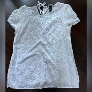 H&M White Textured Blouse